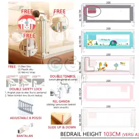 Bedrail masih bagus tempat tidur uk. 160×200