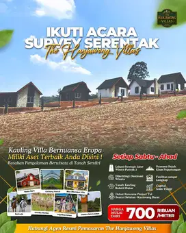 TANAH MURAH THE HANJAWONG VILLAS 500MDPL DI BOGOR TIMUR