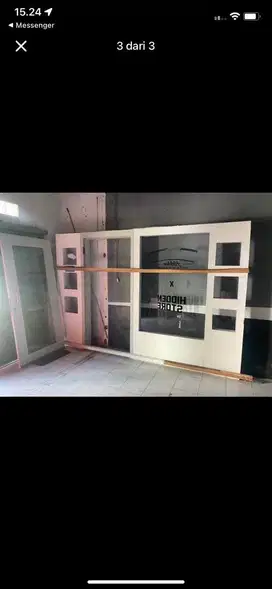 PARTISI 3X2 UNTUK DEPAN TOKO ATAU PINTU KACA SEKAT KACA HPL