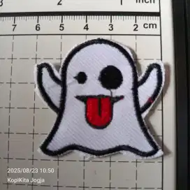 Emblem patch bordir ghost