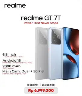REALME GT 7 DAN GT 7T BARU BANYAK PROMO CICILAN 0%