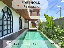 Villa Baru Gaya Tropis Modern dengan View Sawah, Pererenan Bali