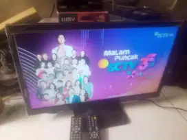Tv led 24 inch sharp+stb normal siap tonton nego tipis