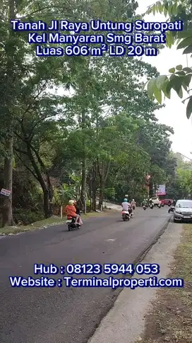 Tanah Dijual Murah SHM Hak Milik Jl raya Untung Suropati  Manyaran Kec