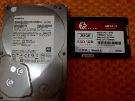 Ssd 256gb dan hdd 2tb