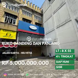 Ruko strategis & panjang jalan karya clincing helvetia dan amir hamzah