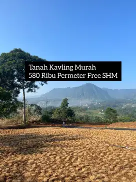 Jual Kavling Murah 580 Ribu Permeter Free SHM