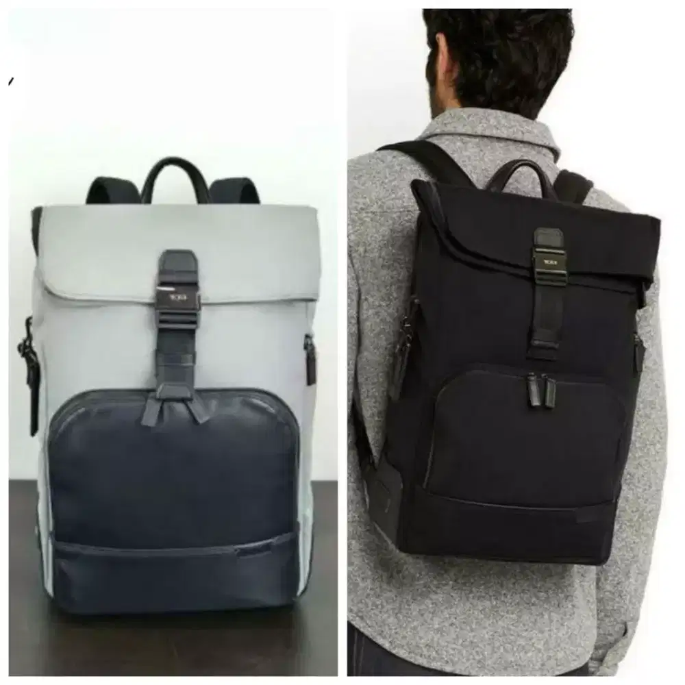Tas Tumi Harrison Osborn Roll Top Backpack Hitam or Grey