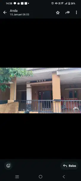 Disewakan Rumah gentan belakang luwes
