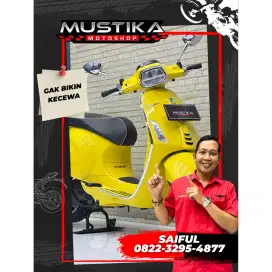 Perfect Condition!!Vespa Sprint ABS 2022 Yellow Plat Jatim-Mustika