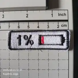 emblem patch bordir batre 1 persen