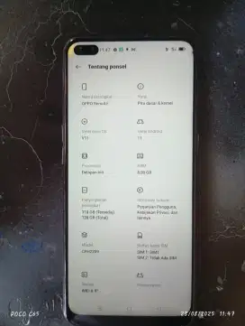 Hp oppo reno4f ram 8/128 minus LCD