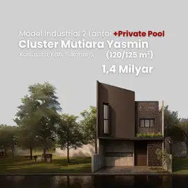 Tipe 120/125 Rumah Solo Industrial Bonus Kolam Renang, SHM