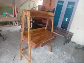 Meja kasir, meja laci, meja rak buku,  meja belajar komputer laptop