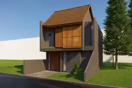 Ngaglik Sleman, Dijual Rumah Jogja Model Tropis Bonus Kolam Renang