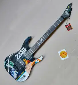 Gitar LTD KH-WZ Kirk Hammet Black custom Pream Active Baru Limited