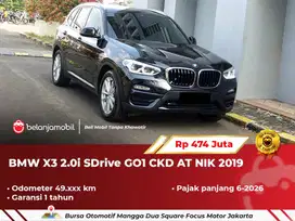 [ GARANSI 1TH ] BMW X3 X 3 2.0i SDrive GO1 CKD AT Hitam 2019/2020