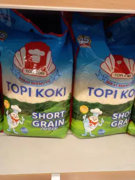 JUAL BERAS PANDAN WANGI TOPI KOKI UKURAN 5KG