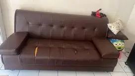 Sofa bed kulit sintetis