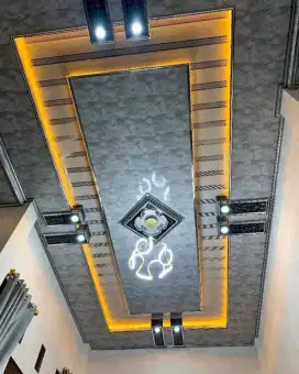 Plafon pvc full interior terpasang