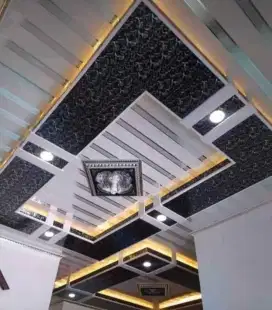 Plafon pvc terpasang bisa juga beli bahan matrialnya