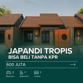 Hunian Estetis Japandi Tropis Minimalis, 3 Kamar Tidur, Siap Huni