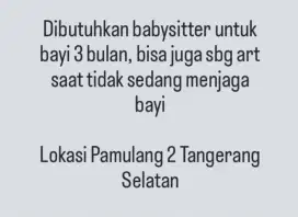 Mencari babysitter bayi 3 bulan