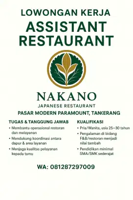Assistant Restorant