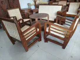 Kursi Sedan Cirebonan Rotan Antik Vintage