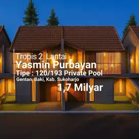 Rumah Mewah Tropis 2 Lantai dengan Private Pool di Yasmin Purbayan