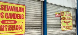 Di sewakan kios gandeng siap pakai lokasi strategis