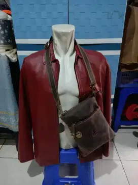 Jaket kulit asli import