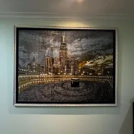 Bingkai Kayu Poster Masjidil Haram Makkah