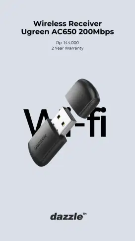 WIFI RECEIVER UGREEN AC650 200MBPS GARANSI 2 TAHUN