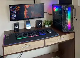 PC Gaming lengkap 1 set monitor + sound horregs