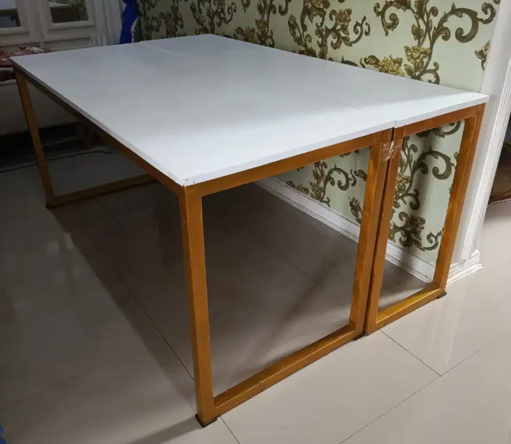 Meja Serbaguna lapis HPL Rangka Besi  [ 2 unit ]