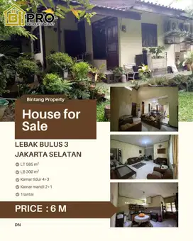 Lebak bulus, hitung tanah, luas, strategis, dibawah pasaran