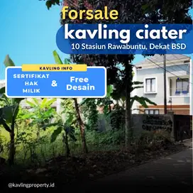 Tanah Kavling Ciater, Serpong, SHM, Dekat Stasiun Rawabuntu & Bsd