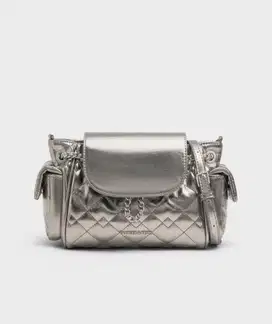 Duo Quilted Two-Way Front Flap Backpack - Pewter