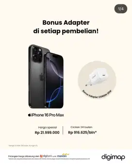 IPHONE 16 PROMAX 256 FREE ADAPTOR