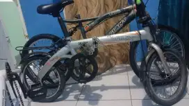 Sepeda lipat merk laux milan siap pakai