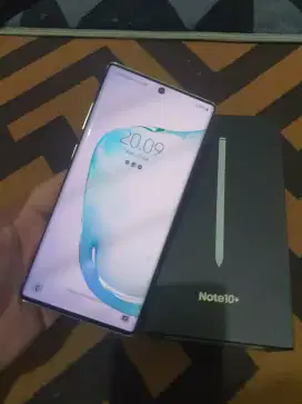 Dijual Samsung Note 10+ 12/256 Fullset Resmi SEIN Normal LikeNew 99%.