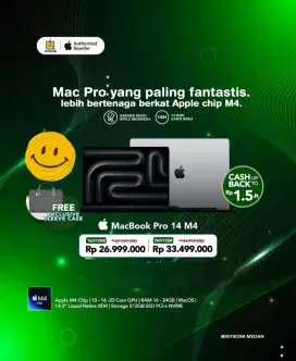 Cicilan Mackbook pro 14inchi M4 promo gratis 2x cicilan