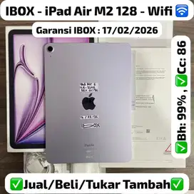 Ipad Air 6 M2 128 Gb Purple Ibox Mulus Garansi Panjang