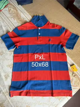 Kaos Polo Pria Timberland Orange Biru
