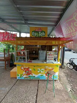Gerobak Booth Stand Etalase Kontainer Second Free Cup Sealer