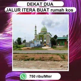 TANAH SAMPING JALUR 2 ITERA NEMPEL JALAN UTAMA DESA COCOK BUKA BISNIS