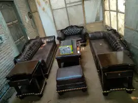 Kursi tamu sofa minimalis full kayu jati