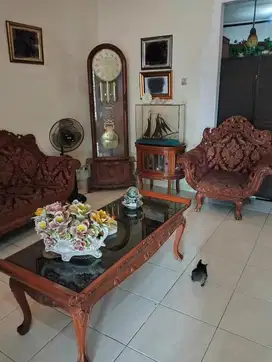 SOFA DAN MEJA JATI SATU SET