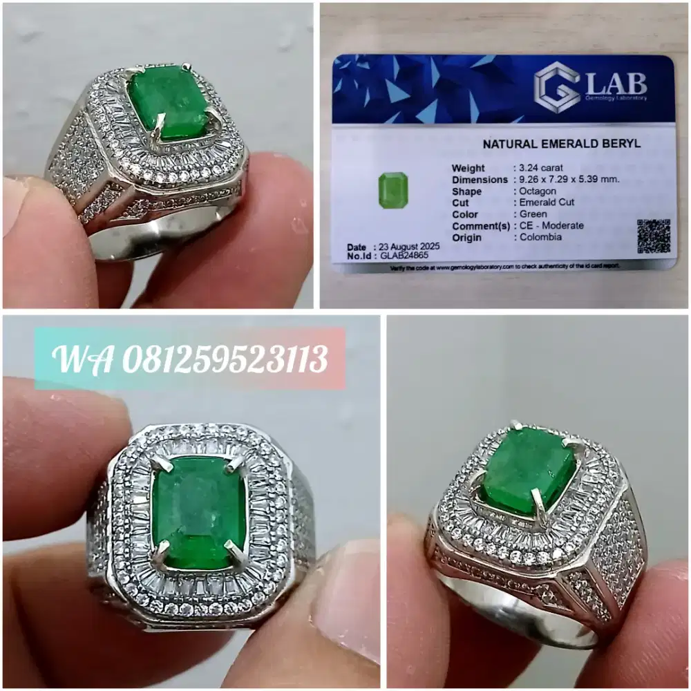 Emerald Beryl Jamrud Colombia 3.24cts
